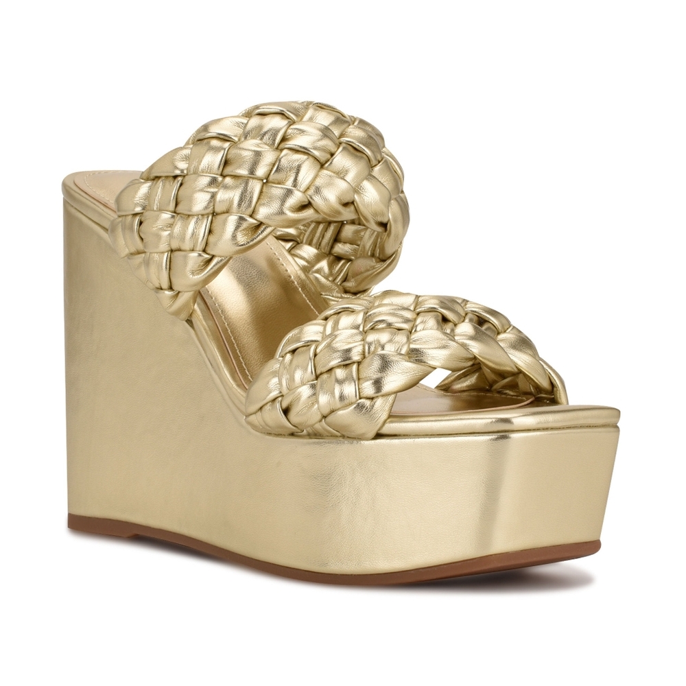 Nine West Nessie Gold Platform Shoes